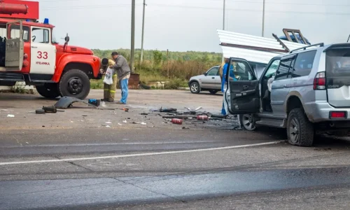 Scène d'accident de la circulation